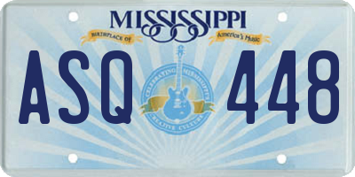 MS license plate ASQ448