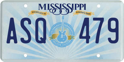 MS license plate ASQ479