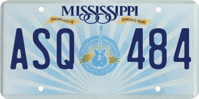 MS license plate ASQ484
