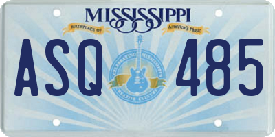 MS license plate ASQ485