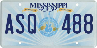 MS license plate ASQ488
