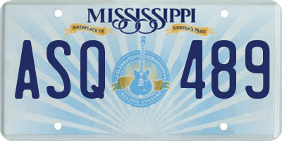 MS license plate ASQ489