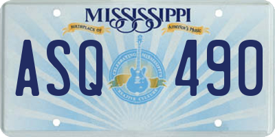 MS license plate ASQ490