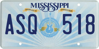 MS license plate ASQ518