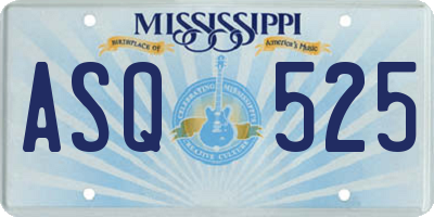 MS license plate ASQ525