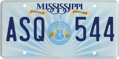 MS license plate ASQ544