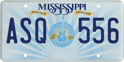 MS license plate ASQ556