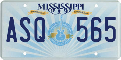 MS license plate ASQ565