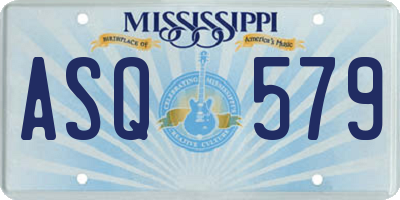 MS license plate ASQ579