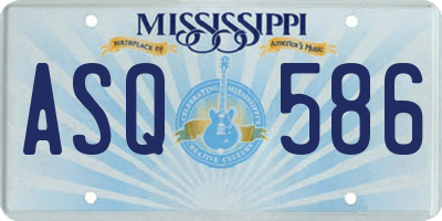 MS license plate ASQ586