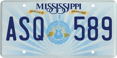 MS license plate ASQ589