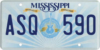MS license plate ASQ590