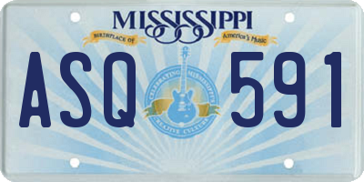 MS license plate ASQ591