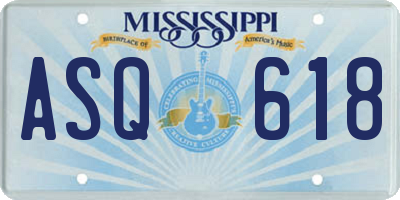 MS license plate ASQ618