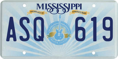 MS license plate ASQ619