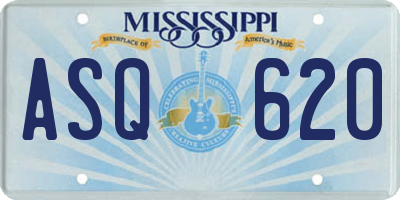 MS license plate ASQ620