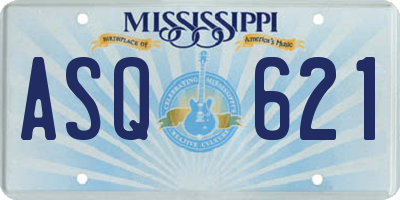 MS license plate ASQ621