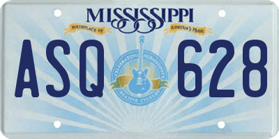 MS license plate ASQ628