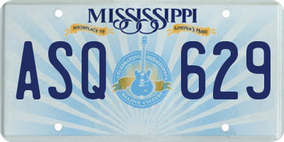 MS license plate ASQ629