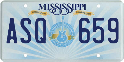 MS license plate ASQ659