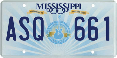 MS license plate ASQ661