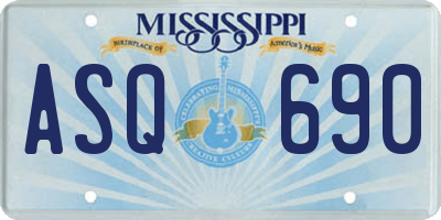 MS license plate ASQ690