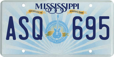 MS license plate ASQ695
