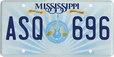 MS license plate ASQ696