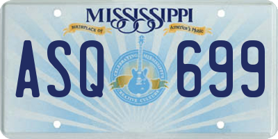 MS license plate ASQ699