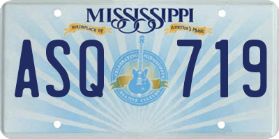 MS license plate ASQ719