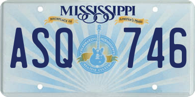 MS license plate ASQ746