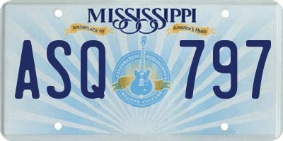 MS license plate ASQ797