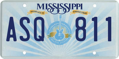 MS license plate ASQ811