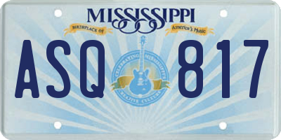 MS license plate ASQ817