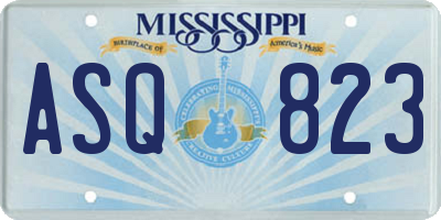 MS license plate ASQ823