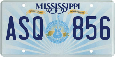 MS license plate ASQ856