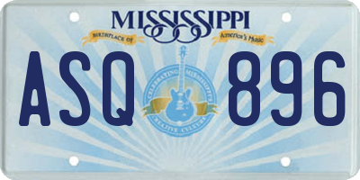 MS license plate ASQ896