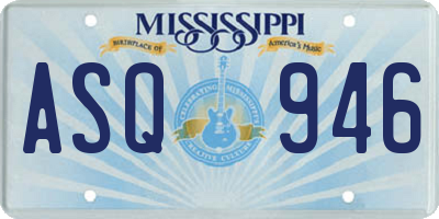 MS license plate ASQ946