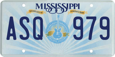 MS license plate ASQ979