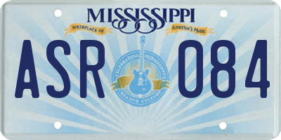 MS license plate ASR084