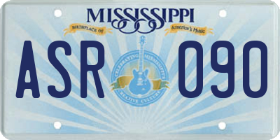 MS license plate ASR090