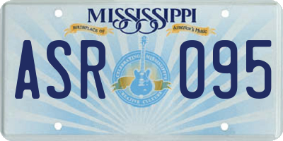 MS license plate ASR095