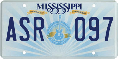 MS license plate ASR097