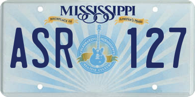 MS license plate ASR127