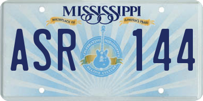 MS license plate ASR144