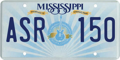 MS license plate ASR150