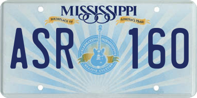MS license plate ASR160