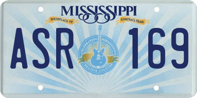 MS license plate ASR169