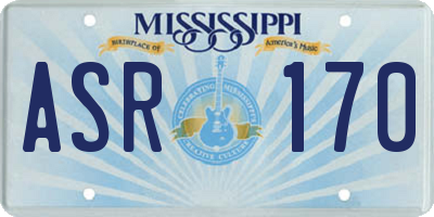 MS license plate ASR170