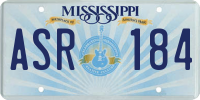 MS license plate ASR184